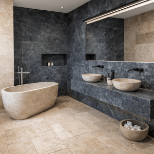 Marmur Blue Stone Dark 30,5cm x 61cm x 1,2cm – płytki kamienne