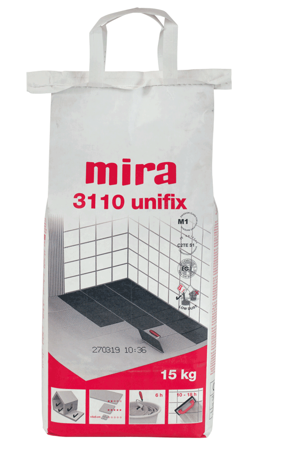Klej MIRA 3110 Unifix biały 15kg C2TE S1 – profesjonalny klej na ogrzewanie podłogowe