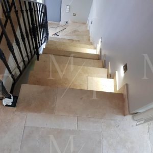 Stopnica schodowa Trawertyn Ivory Light 30,5 cm × 30,5 cm × 3 cm