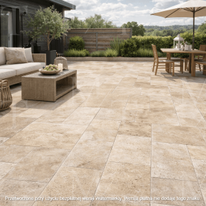 Płyta tarasowa Trawertyn 40,6 × 61 × 3 cm – kamień naturalny