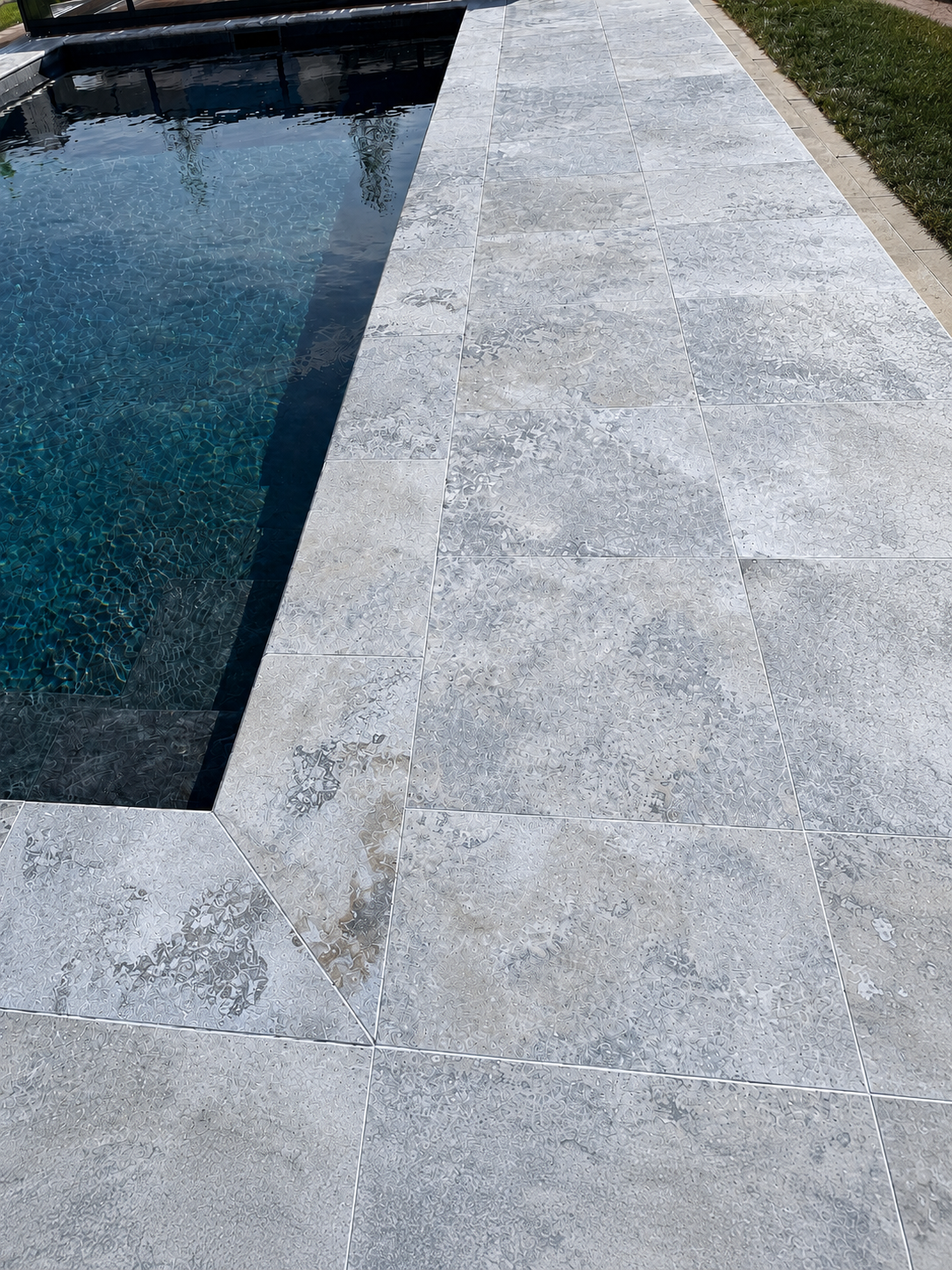 Obrzeże basenowe Trawertyn Silver Latte 30 × 61 × 3 cm – Kamień Naturalny - obrazek 2